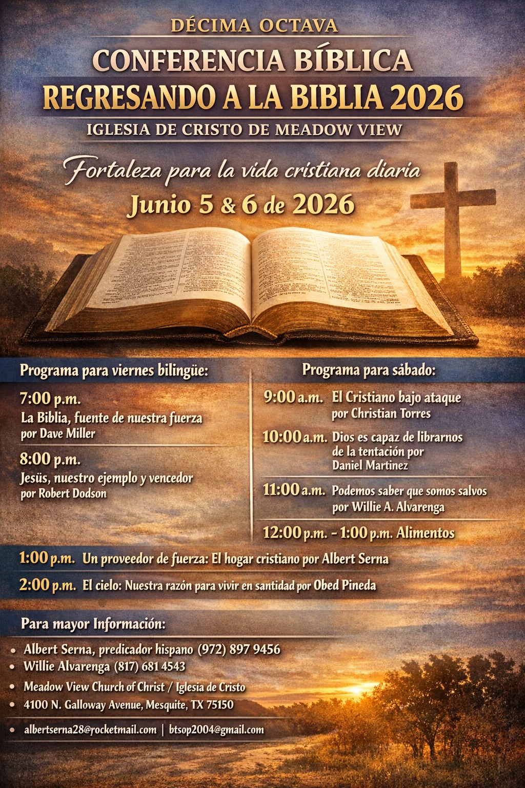 Conferencias Bíblicas invitación