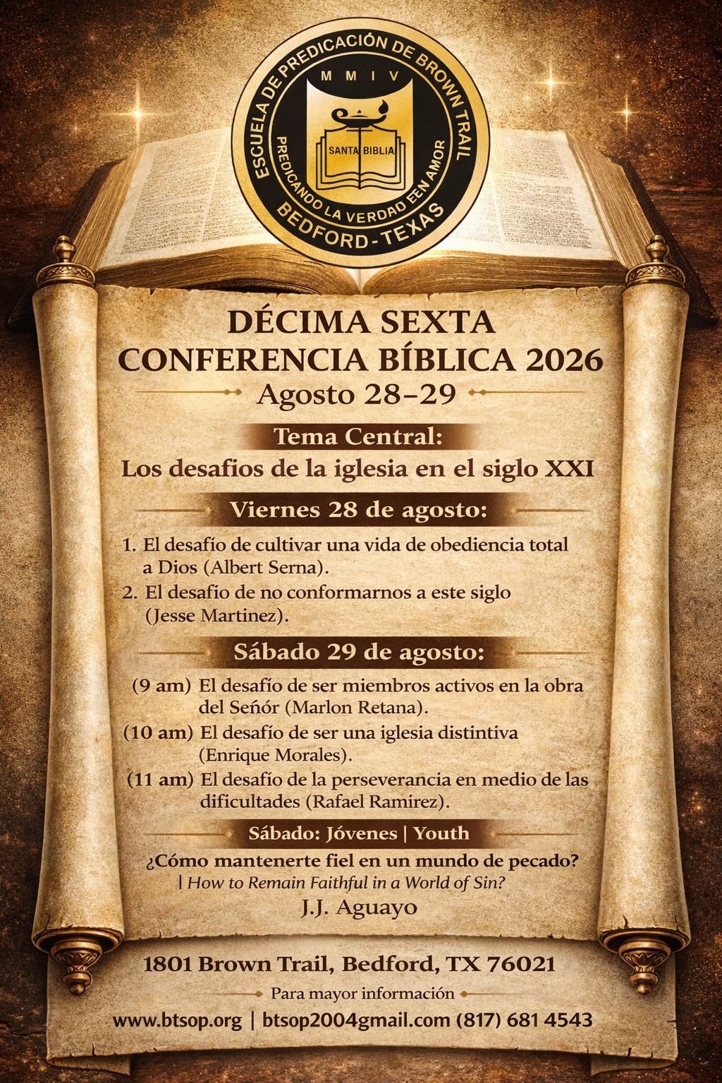 Conferencia Bíblica invitación